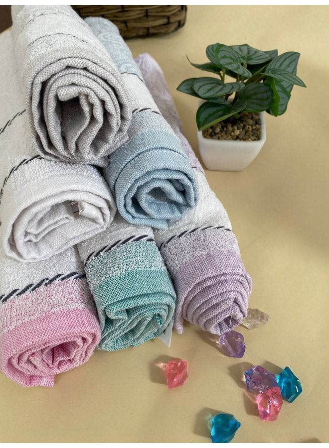 توالا مجموعه من 6 فوط  الوجه القطنية متعددة الألوان ٤٠*٦٠ - Image 1